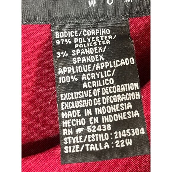 Retro Floral Plaid Dress Set Red 22W Festive Holiday Cottagecore Boho Indie Folk - Picture 8 of 15